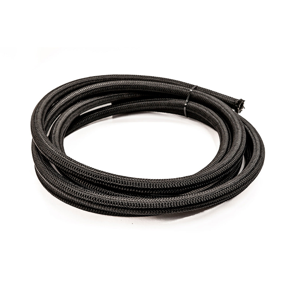 Kit De Manguera De Nylon Trenzado AN4 De 16.4 Pies Para Combustible O Aceite, Con Extremos Y Accesorios En Negro
